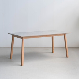 コンクリート ダイニングテーブル 150×80 GENE オーク無垢 傷に強い オフトープ 辻製作所 大川市