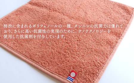 ＜ 今治タオルブランド認定品 ＞ 天然由来の抗菌タオル 「柿渋染め 古来の彩（いろ）」　タオルハンカチ 6枚セット（6色）