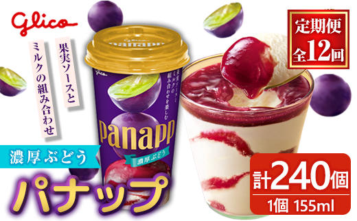 パナップ  計240個 12ヶ月定期便 ふるさと納税 常陸大宮市 特産品 グリコ アイス アイスクリーム スイーツ おやつ 菓子 お菓子 デザート ぶどう ブドウ 葡萄 【ReiHAN株式会社】【ho