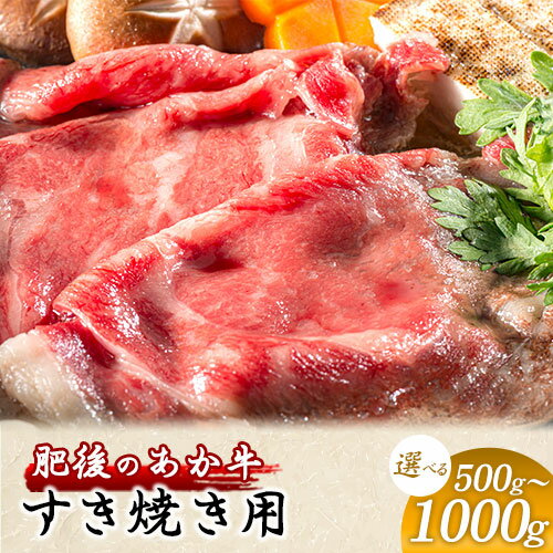 【ふるさと納税】肥後のあか牛 すき焼き用 500g 1000g 長洲町L（桜屋） 熊本 特産 あか牛《30日以内に出荷予定(土日祝除く)》