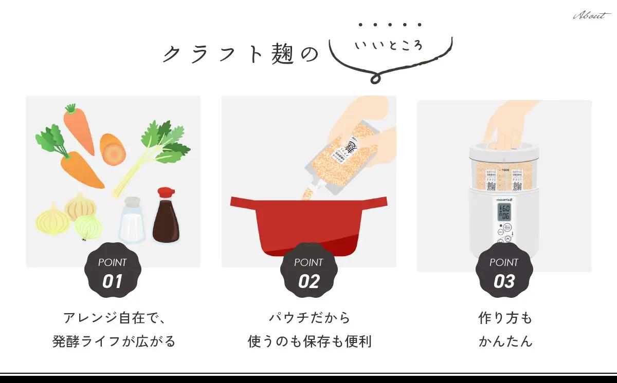 【ヨーグルトメーカー専用】 パウチで作る自家製麹調味料キット 「クラフト麹パウチ 6個セット」 多治見市 / タニカ電器販売[TAS031]