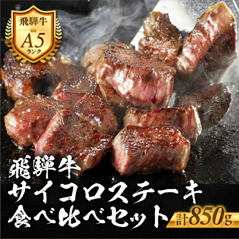 【ふるさと納税】郡上産飛騨牛セットD-1［A5等級］サイコロステーキ ロース250g・(上)300gと赤身300g / 食品 精肉 肉加工品 牛肉 セット 詰め合わせ 40000円