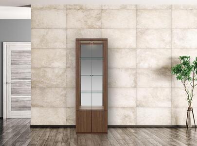 ミュージアム 幅60cm コレクションボード コレクション棚 ガラス棚 高級 大川家具 壁面収納 LEDライト【開梱設置】