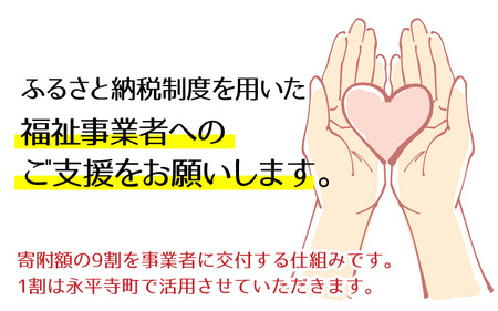 【お礼の品なし】福祉事業者支援補助金（社会福祉法人 ケアふくい／病児保育　にじいろ）【寄付金額 100,000円】[K-037012]