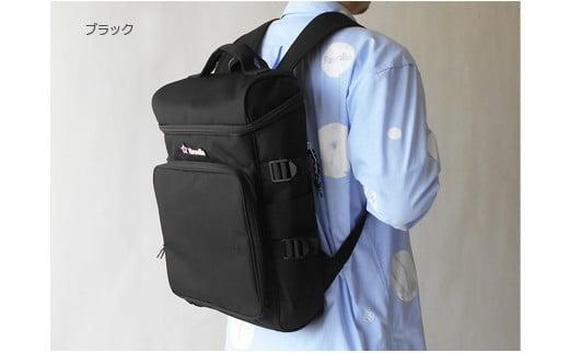 005-100 【ネイビー】Revolla撥水ポリナイロン スクエアボックスリュック 男女兼用 11リットル