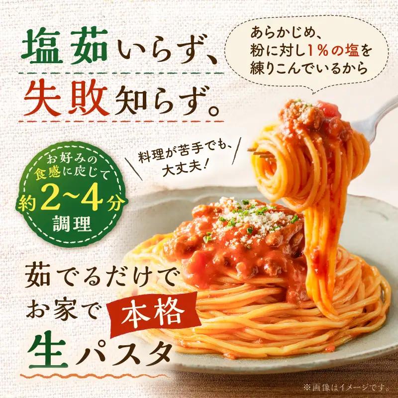 生スパゲティ 5個×生フェットチーネ 5個 イカスミのソース 1個付き K036-021_07 パスタ 麺 麺類 