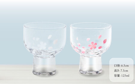 温度で変化する器 酒器グラス4点セット 『冷感桜』 多治見市 / 丸モ高木陶器 盃 陶磁器 酒器 グラス[TBA284]