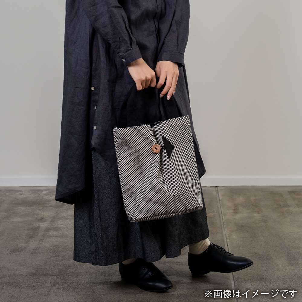 三河木綿刺し子織バッグ sasicco ポイントバッグ