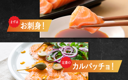 【最速発送】 アトランティックサーモン 450g ／ 小分け サーモン ジューシー 脂のり 甘い脂 とろける 深いコク 魚介 海鮮 魚 鮭 さけ サケ 刺身 魚介類 お取り寄せ お取り寄せグルメ 冷凍