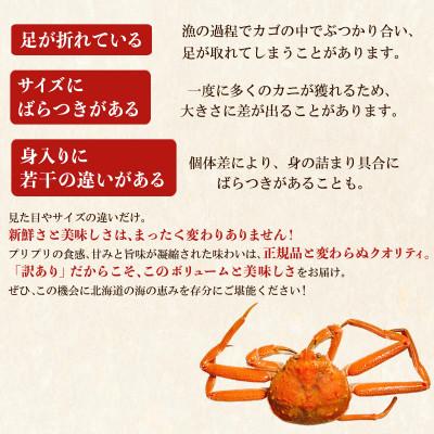 ふるさと納税 鹿部町 北海道産 訳あり ボイルオオズワイガニ 3kg(約10〜18尾) KS24 |  | 03