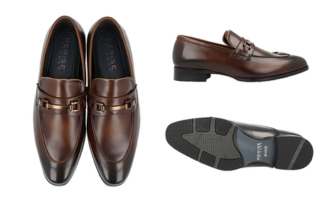 RERiSE TRIGGER RE-3002 本革ビジネスシューズ ビットUチップ DARK BROWN 25cm（ダークブラウン）