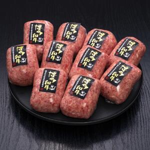 (全3回定期便)【A5～4等級 博多和牛100％使用】博多和牛ハンバーグ 10個