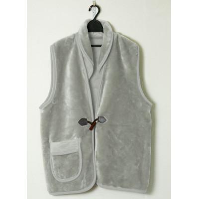 ふるさと納税 泉大津市 日本製　アクリルレーヨン混　ポンチョ　グレー