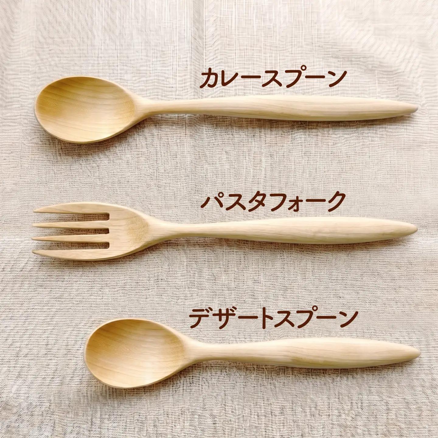 カトラリー 6本セット（かばの木） 北海道産 天然木の手づくり 【受注生産】 【木工房TANAKA】 スプーン フォーク 木製 天然木 カトラリー 日用品 雑貨 食器 北海道 [AXAU002]
