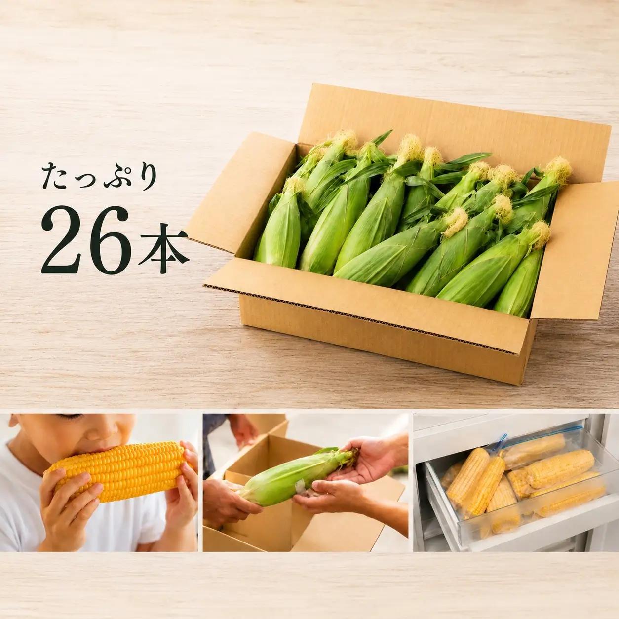 とうもろこし 2L 約10kg 約26本 ゴールドラッシュ 岩手町産 とうもろこし