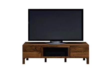 【開梱設置】高野木工 LECCE レッチェ 120TVボード ウォルナット  (黒ガラス) 【10年保証】