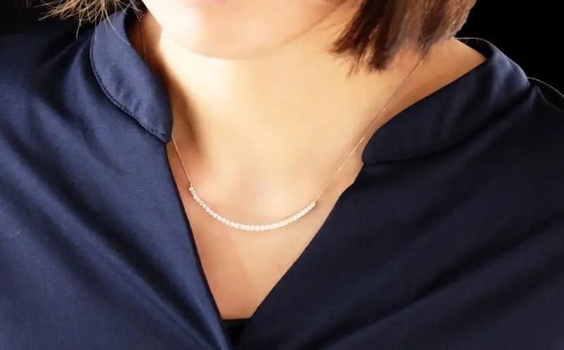 PT900　天然ダイヤモンド　ネックレス　1.00ct【N17781A】