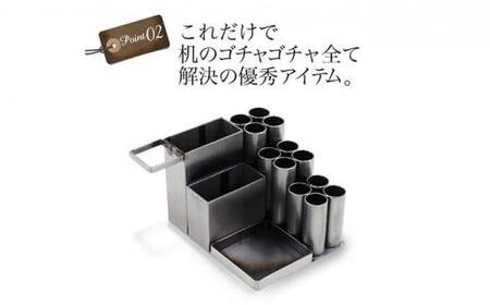 monoKOZZ アイアンペンスタンド 丸・フック右【スノーホワイト】アイアン雑貨 おしゃれ ペン立て かっこいい デスク収納