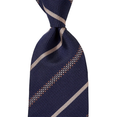 
            博多織 ワイン染めネクタイ 葡萄親子縞【1600816】
          