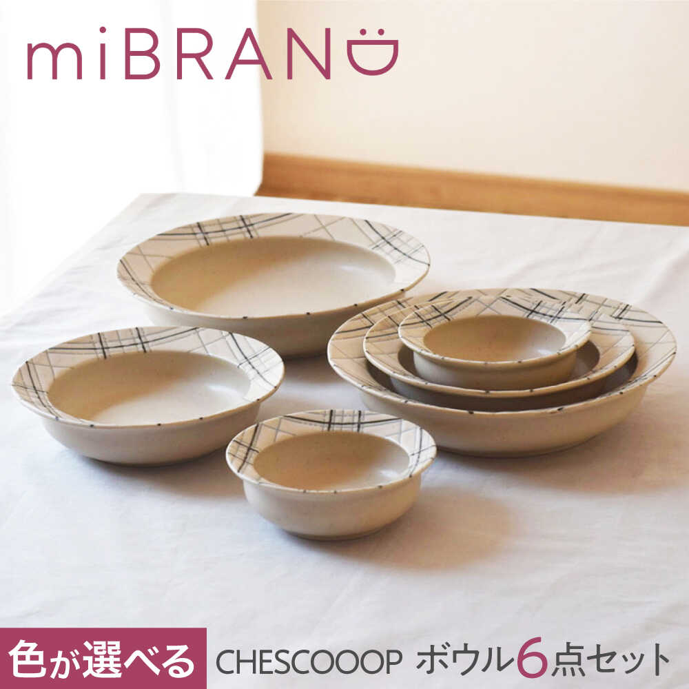 【ふるさと納税】【美濃焼】miBRAND CHESCOOOP ボウル6点セット 色が選べる【見谷陶器】食器 ペアセット S M L[MCG069]