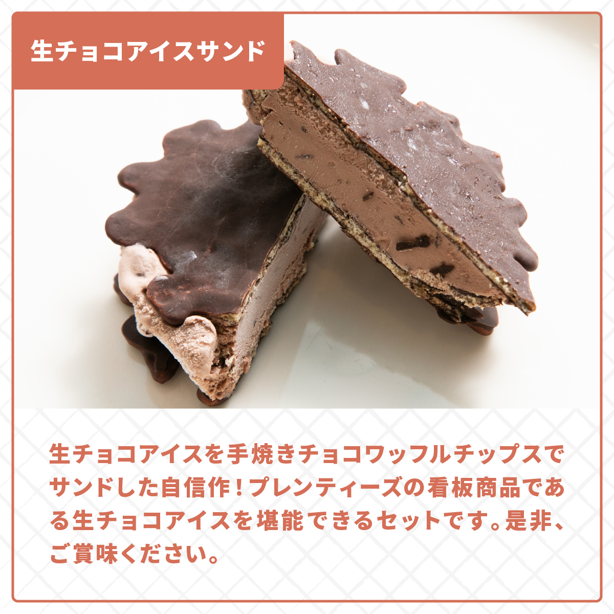 湘南茅ヶ崎の人気店 プレンティーズの生チョコアイスサンド【のし有】 湘南 人気 スイーツ アイス デザート プレミアム カップ 詰め合わせ セット 食べ比べ プチ贅沢 贈り物 ギフト プレゼント