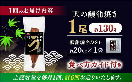 【6回定期便】三代目天の鰻蒲焼 1尾 / 鰻 鰻蒲焼 鰻蒲焼き 鰻 鰻蒲焼 鰻蒲焼き[ATAD057]