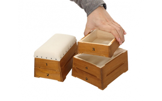 TOBIcoBAC 積上5段 ／ ミニチュア 跳び箱 小物入れ 工芸 広島県 No.446