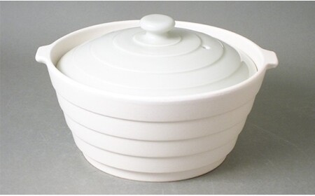 有田焼 熱々のまま食卓へ「Only碗」（アイボリー）【大慶】 土鍋 直火対応 電子レンジ対応 オーブン対応 キッチン用品 調理用具 食器兼用土鍋 うつわ 一人暮らしの土鍋 一人用鍋 レシピ付 A24-28