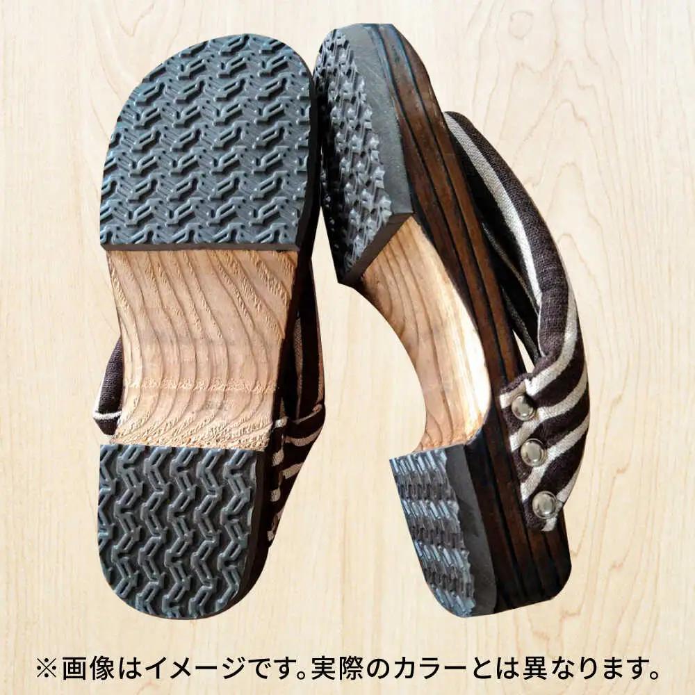 【選べるサイズ】日田杉下駄 紺色系(ビーチ) 25〜27.5cm 日田市 日田杉 外履き サンダル 下駄 [ARBJ008]