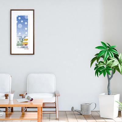 ふるさと納税 綾部市 ＼注目の和紙アート/ 【絵画】京の冬(金閣寺と雪)額装サイズ300mmx600mm　阿波紙 |  | 03