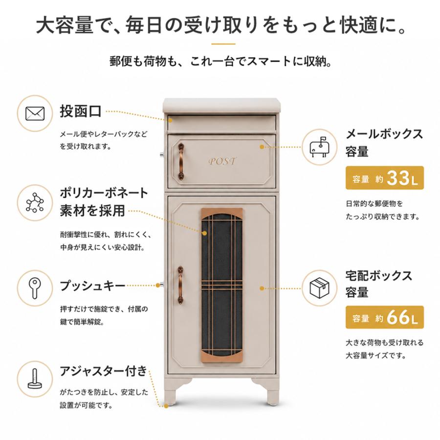 宅配ボックス ポスト ELDY エルディー 置き配ボックス 郵便