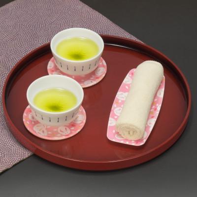 ふるさと納税 和歌山市 友禅和紙 おしぼり トレー 桜 雪うさぎ 5枚セット 食洗機対応の和風おしぼりトレー |  | 02