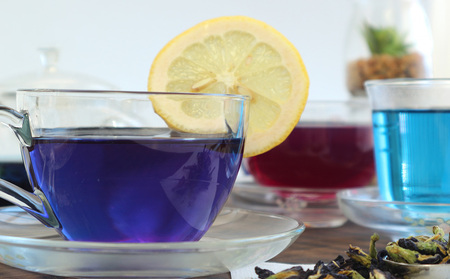 久米島産 天然バタフライピーティー「Blue Tea」40包 ハーブティー バタフライピー 青いお茶 ブルーティー 色が変わるお茶 ノンカフェイン カフェインレス 島ハーブ リラックス 美容 健康 ア