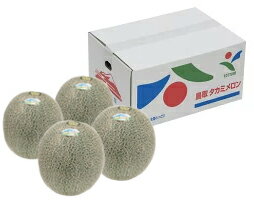 【ふるさと納税】AS-21　貴味(タカミ)メロン4玉【6月中旬～7月中旬発送】　限定 限定品 糖度高い 鳥取県 鳥取県産 大山町 大山 お土産 返礼品 国産 お取り寄せ ご当地