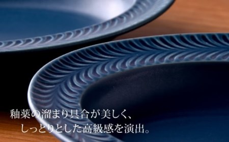 【波佐見焼】ローズマリー (デニム) オーバル ボウル 5個セット 食器 皿 【福田陶器店】 [PA183]  波佐見焼