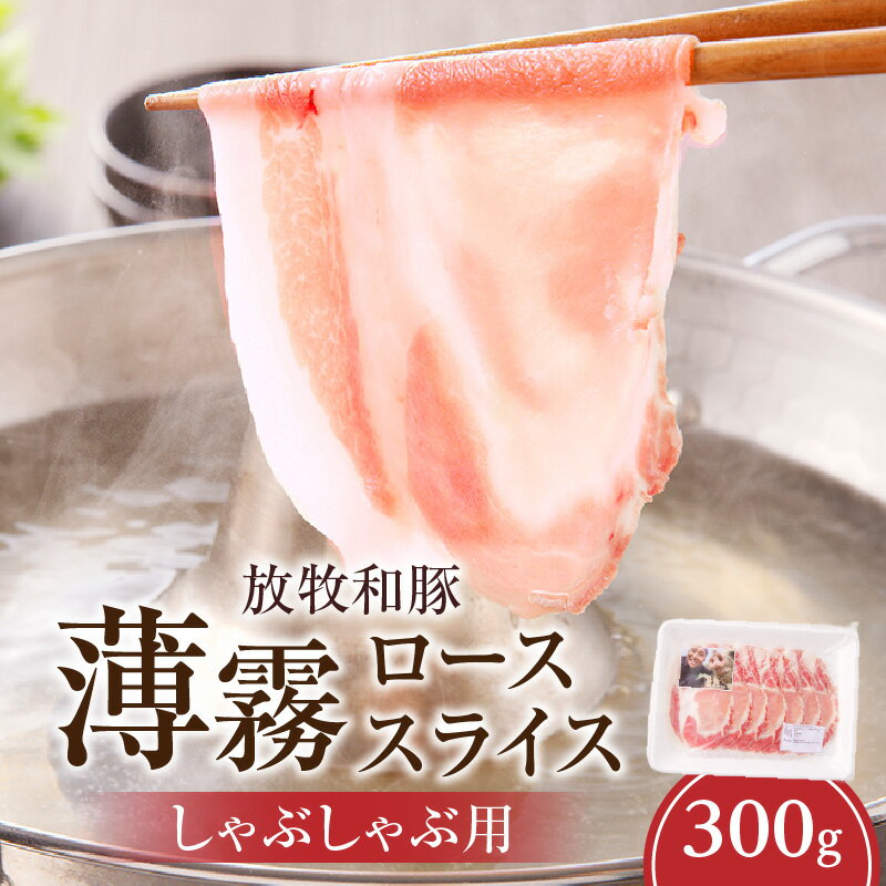 【ふるさと納税】《放牧和豚》ロース薄霧スライス しゃぶしゃぶ用 300g 豚肉 肉 お肉 豚 スライス 薄切り ロース 豚ロース しゃぶしゃぶ 冷しゃぶ パック 冷凍 真空パック お取り寄せ グルメ おかず お弁当 料理 放牧 養豚 宮崎県産 国産 国産豚肉 ふるさと 宮崎県 宮崎市