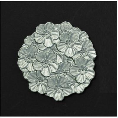 ふるさと納税 高岡市 【高岡銅器】フラワーコースター桜　メタリックグレー