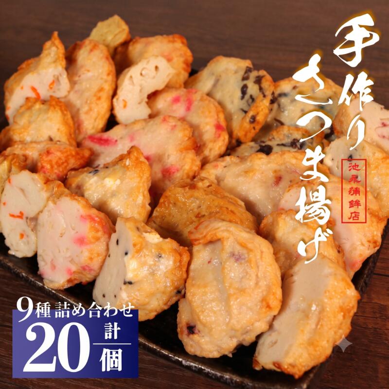 【ふるさと納税】 さつま揚げ セット 計20個 いろどり9種 かまぼこ 蒲鉾 練り物 おでん 具材 おつまみ ギフト 老舗 魚肉 魚介 お惣菜 アソート 家庭用 贈答用 おかず 手作り 魚 銚子市 すり身 さつま揚げ詰め合わせ ふるさと納税練り物 ふるさと納税 千葉県銚子市 池永蒲鉾店