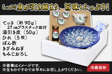 【先行予約】【着日指定】 【冷蔵でお届け】 若狭ふぐ てっさ セット 2人前【2024年9月より順次発送】 [B-005005]