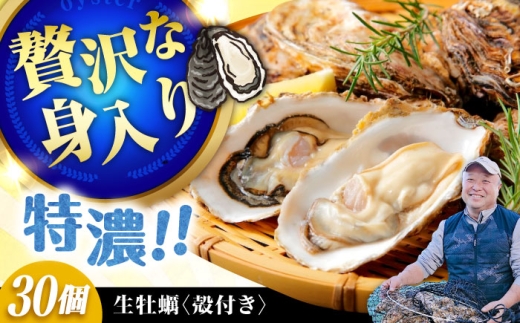 【3月24日(水) 着】加熱用生牡蠣 殻付き 30個 広島県江田島市／有限会社テツマル海産[XCO007-055]