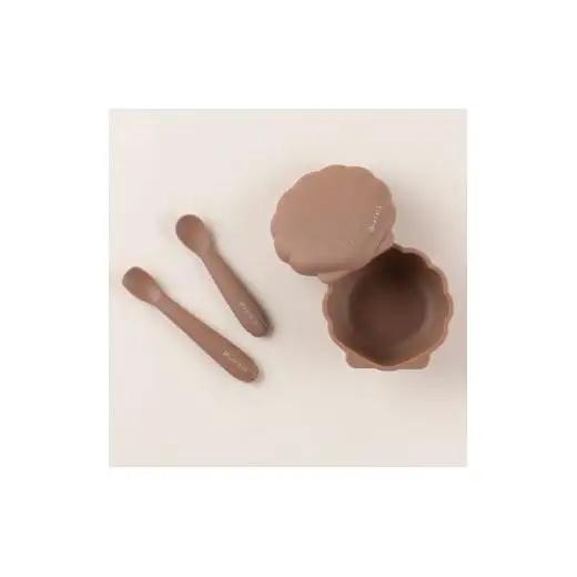 ケラッタ ベビー食器 3点セット（リーフブラウン） 