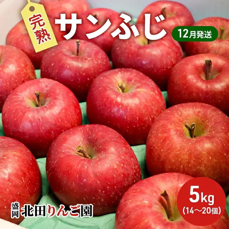【12月発送】 完熟 サンふじ りんご 5kg 14～20玉 kitada007 サンふじ