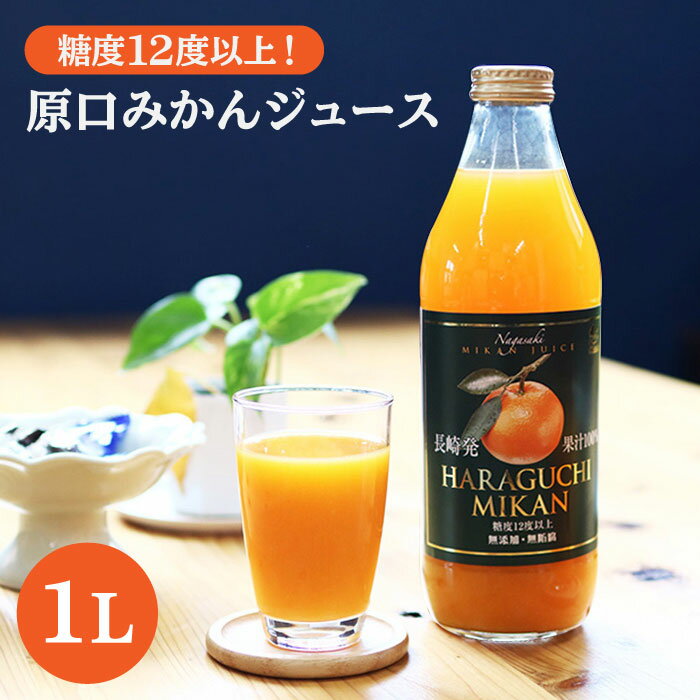 【ふるさと納税】【糖度12度以上】 原口みかん ジュース 1L＜大島造船所農産G＞ [CCK014] 長崎 西海 みかん ミカン 蜜柑 原口みかん 贈答 ギフト 贈り物 8000円 8千円 10000円 1万円 1万円以下