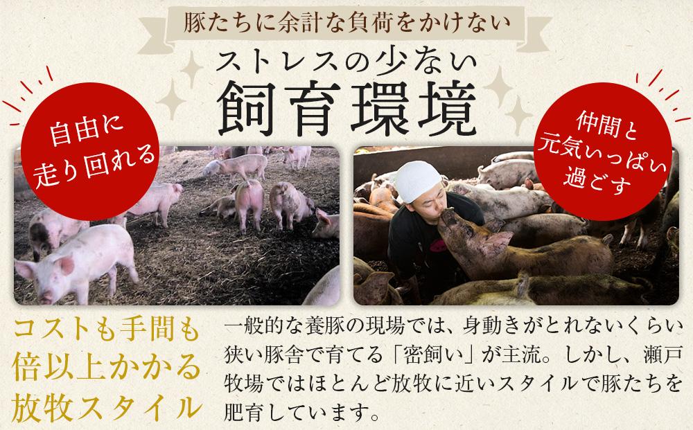 瀬戸内育ち “極上”の豚肉「瀬戸のもち豚せと姫」しゃぶしゃぶセット約1,000g (ロース・肩ロース・バラ)