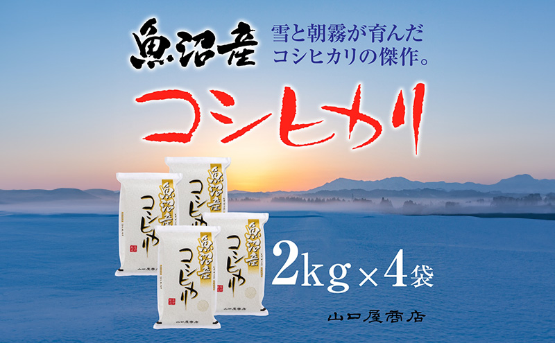 「厳選☆十日町育ち」魚沼産コシヒカリ 2kg×4袋 お米 米 コメ 