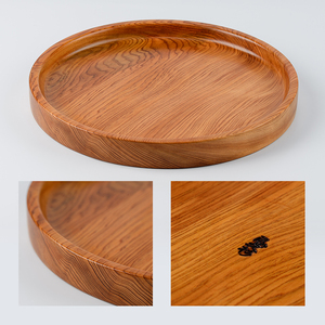 屋久杉で創った 丸盆 直径24cm 高橋工芸 IB074-005 工芸品 工芸品