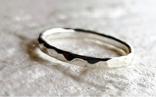 シルバーリング 槌目リング 1.8㎜ 選べるサイズ  アクセサリー 指輪 アクセサリー ジュエリー シルバー リング レディース メンズ ペア シンプル 一点もの 華奢リング ピンキーリング プレゼント ギフト 贈り物 シルバー950 ふるさと納税 リング SILVER  FABBRICA OSAWA 神奈川 湘南 藤沢