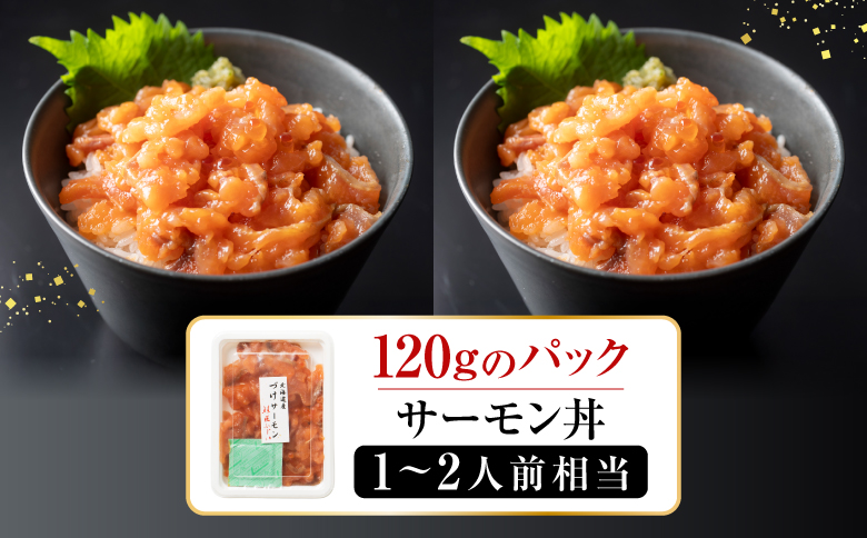 ＜12月21日決済分まで年内配送＞＜鮭匠ふじい＞漬けサーモン丼の具120g×12P(小分け) F-42008