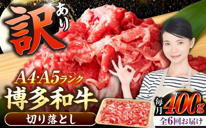 
                  【全6回定期便】【訳あり】【A4〜A5】博多和牛 切り落とし 400g《豊前市》【株式会社木村食品】[VDZ042] 牛肉 ブランド牛 肉 切落し わけあり 訳あり ワケアリ 切り落とし きりおとし 小分け 冷凍 人気 6回
                