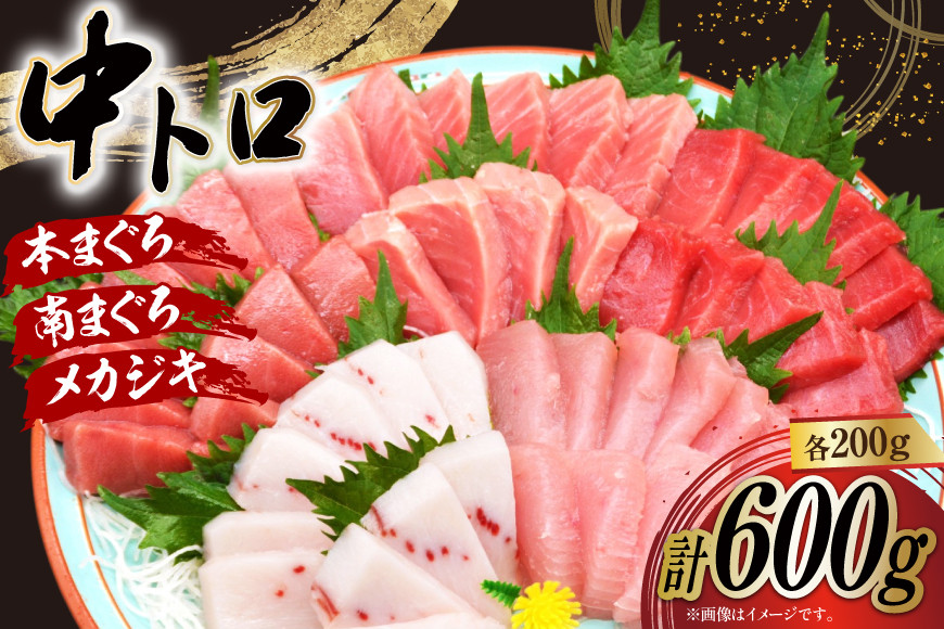 
            【チョイス限定】 中トロ 三種 ( 本まぐろ 南まぐろ メカジキ ) セット 各200g 計600g [北かつ商事 宮城県 気仙沼市 20565074] 魚 刺身 柵 鮪 まぐろ マグロ 本マグロ 南マグロ 中トロ メカジキ 刺し身 冷凍 魚介類 魚介 新鮮 高級 レビューキャンペーン
          